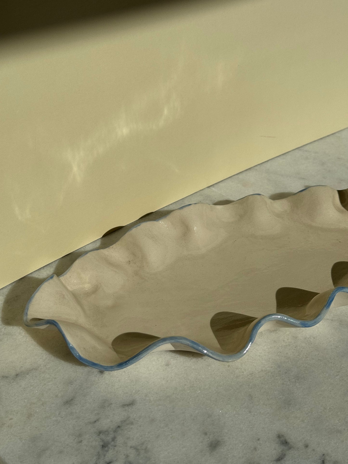 Wavy Platter in Cornfield Blue