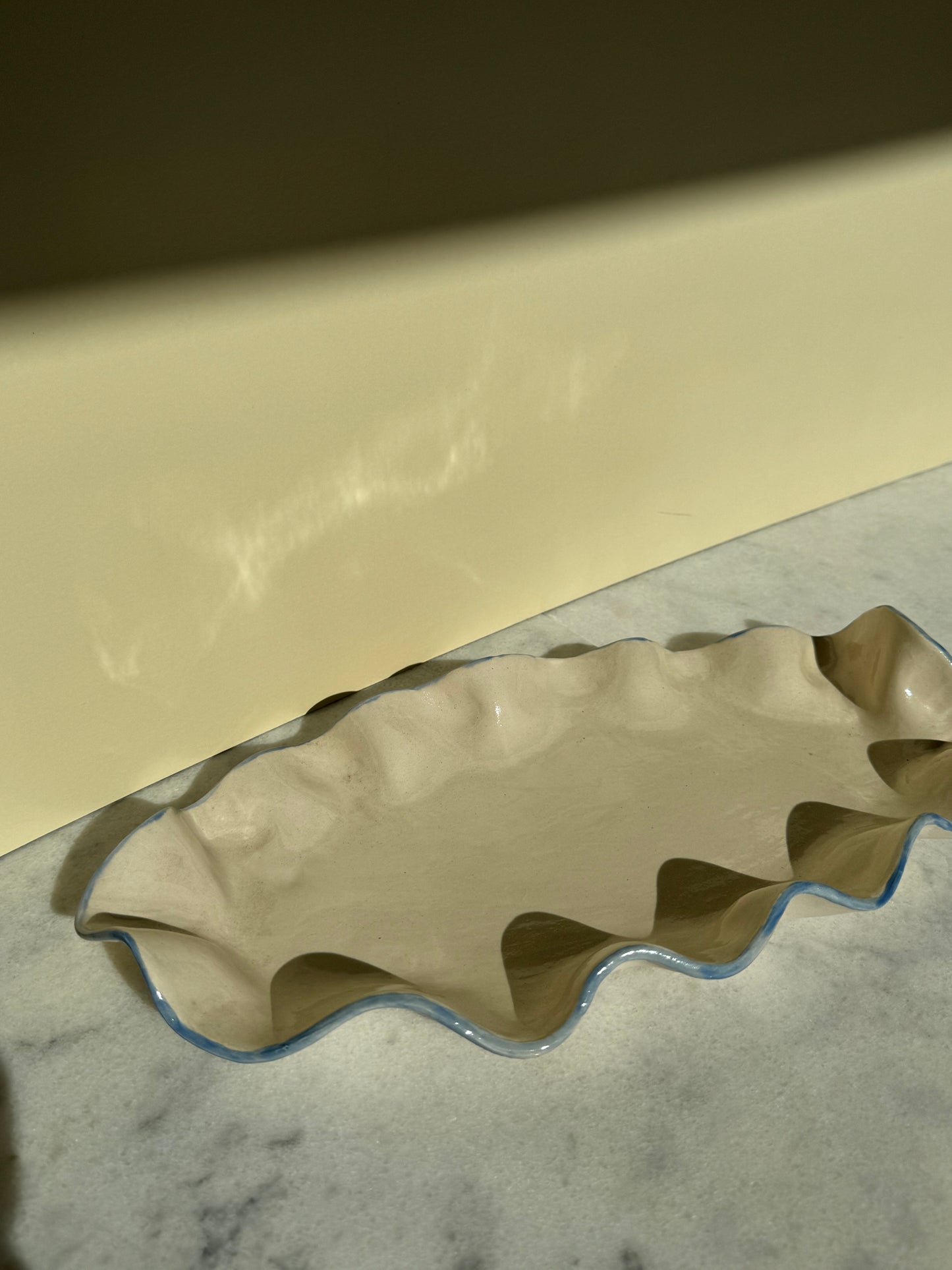 Wavy Platter in Cornfield Blue